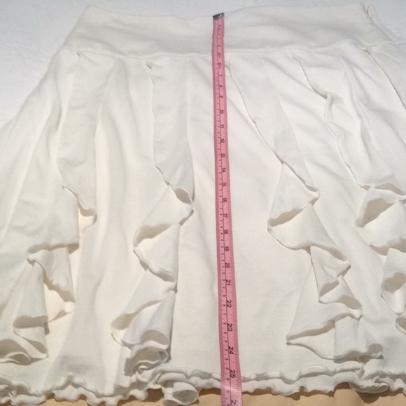 Emanuel Ungaro M-L off-white silk/cotton skirt - Picture 6 of 6